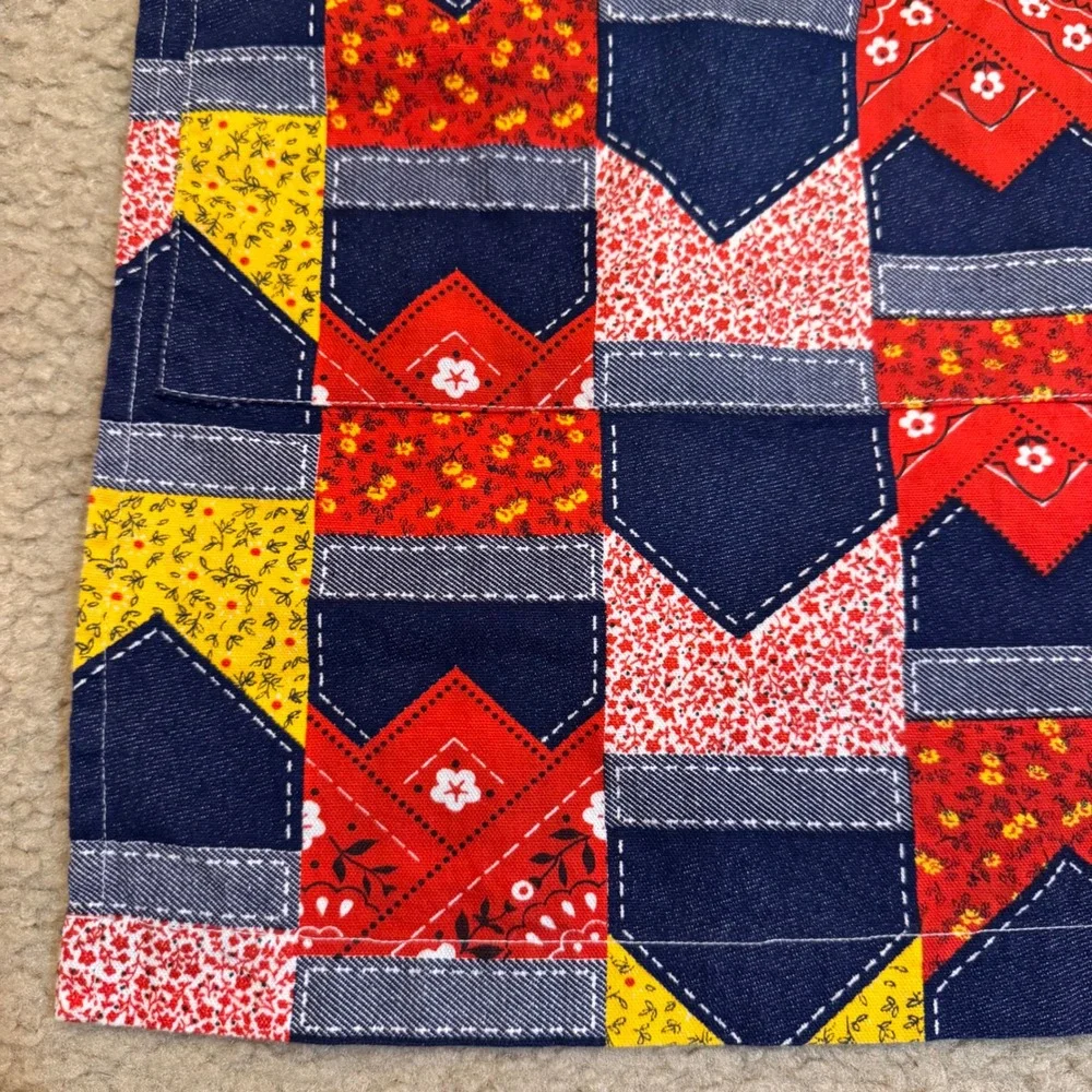 Americana Patchwork Cottagecore Rustic Farmhouse Kitchen Garden Apron Adjustable
